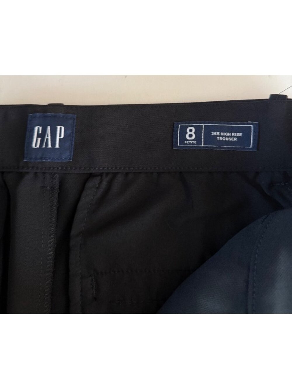GAP 365 High Rise Pleated Trouser Pants Black Career - Picture 12 of 13
